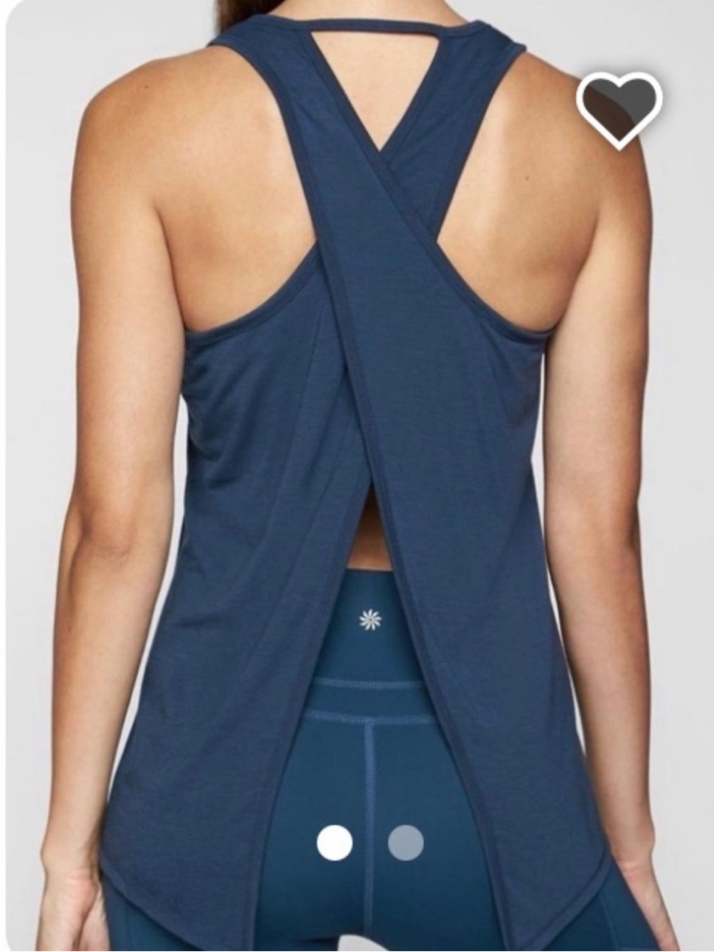 Athleta Black Twist-Front Racerback Tank